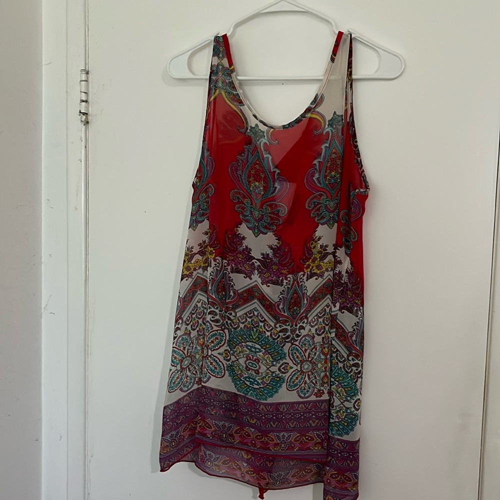 Paisley Print Sleeveless Shirt